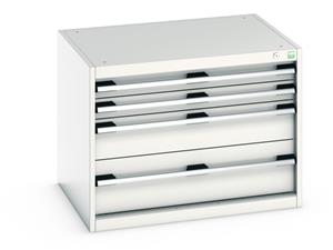 Bott100% extension Drawer units 800 x 650 for Labs and Test facilities Bott Cubio 4 Drawer Cabinet 800Wx650Dx600mmH